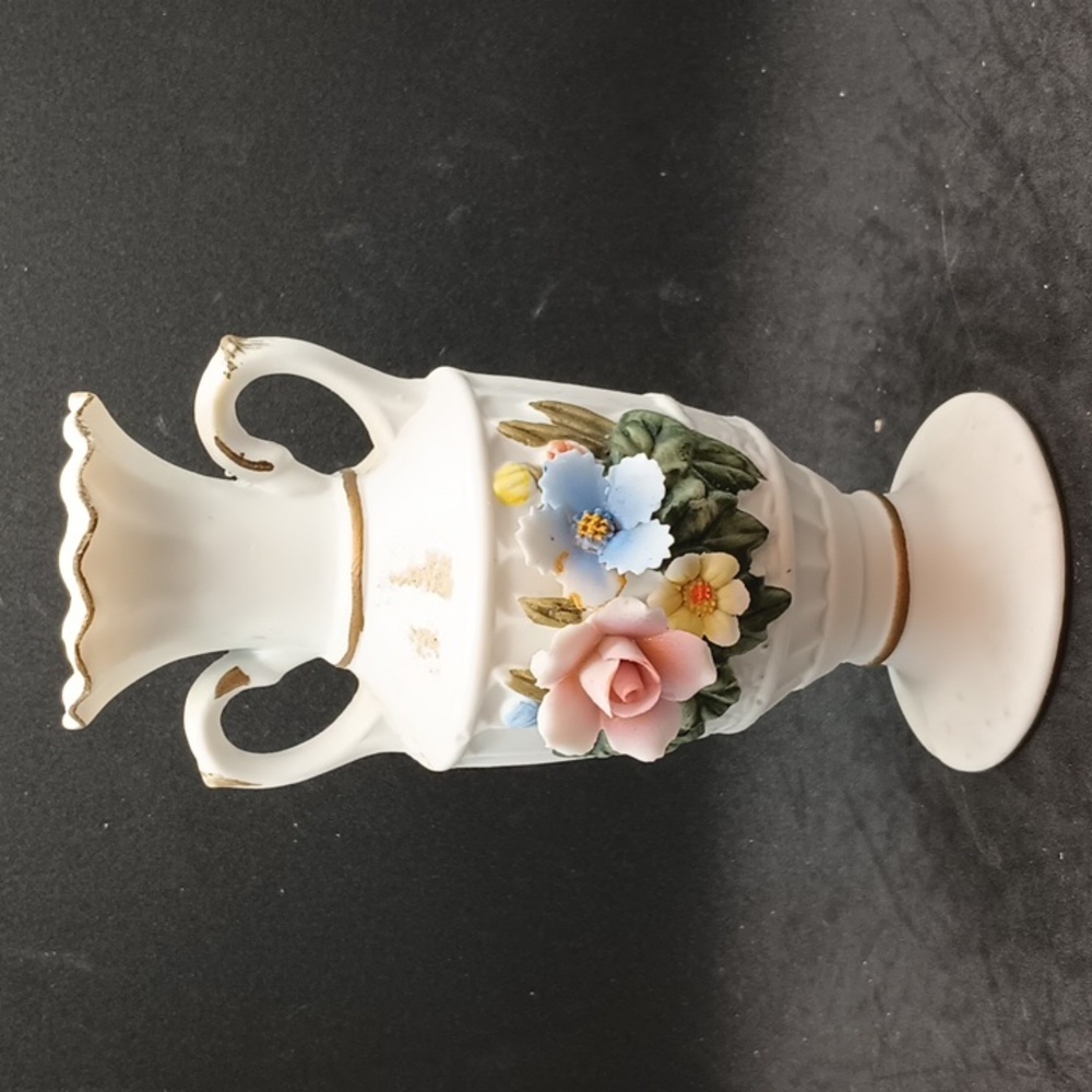 Vintage porcelain floral pattern vase small size